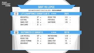 Southwater CC Sunday XI v Littlehampton Clapham amp Patching CC Sunday Club XI [upl. by Rahas]