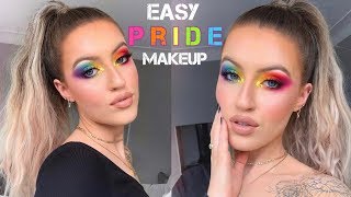 PRIDE RAINBOW EYE MAKEUP TUTORIAL [upl. by Antony]