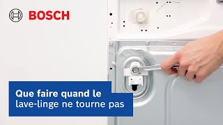 Que faire quand le lavelinge ne tourne pas  Guide de dépannage  Bosch Home Belgique [upl. by Donaghue757]