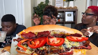 DO IT NOW QUIZNOS HOT OVEN ROAST BEEF amp PASTRAMI SANDWICH MUKBANG EATING SHOW [upl. by Anirahc]