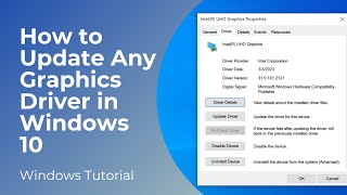 How to Update Any Graphics Driver in Windows 10 [upl. by Gavrah]