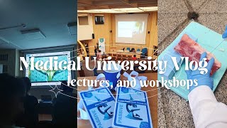 Medical University Vlog lectures workshops conference 🩺☕ [upl. by Esirtal]