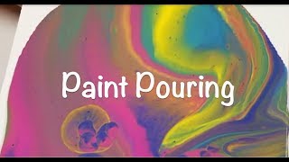 Paint Pouring DIY Tutorial with Tempera Paint [upl. by Skipp305]