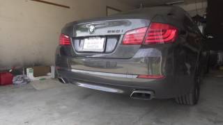 BMW 550i Stock exhaust  Startup amp Rev [upl. by Ahsat]