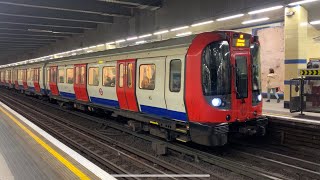 District line arriving and departing Aldgate East Station [upl. by Aiket]