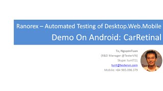 Ranorex  Demo Android application testing [upl. by Assener447]