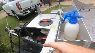 Wheelie Bin Cleaning Trailer  Set Up For The Day  Lets Clean Some Bins [upl. by Worthy]