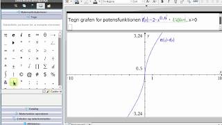 M6 tegne graf for potensfunktion i Nspire [upl. by Ethel]
