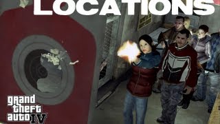 Grand Theft Auto IV  Locations Of The Weapon Store [upl. by Retsbew]