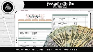 Adjusting to a Tighter Budget 😅  December 2023 Budget Set Up  Budgeting on My iPad 💵 [upl. by Dunn]