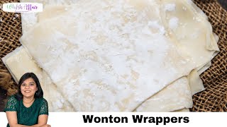 Homemade Wonton Wrappers Recipe Wonton Skin [upl. by Allemahs]