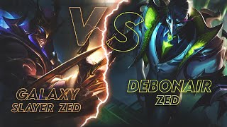 Debonair Zed VS Galaxy Slayer Zed  SKIN COMPARISON [upl. by Aztiram]