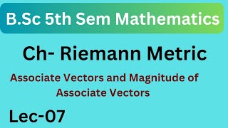 BSc 5th Semester Mathematics Tensor Analysis  Riemann Metric Important Topic [upl. by Anhoj]