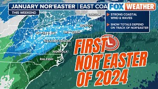 First Nor’easter Of 2024 Could Blast East With Significant Snow From New York To Washington [upl. by Notsob]