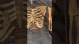 Skeleton bleach shirt skeletonart painting bleach artfyp diycrafts [upl. by Uolymme230]