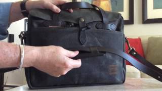 Filsons Original Briefcase in 34 oz Heavy Tin Cloth [upl. by Sweeney]