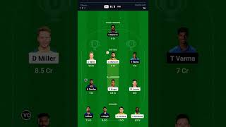 IND VS SA TODAY MATCH GL TEAM dream11 dream11team dream11cricket dream11today dream11teamtoday [upl. by Eeimaj]