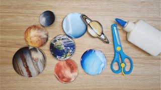 Solar System Craft DIY  Planets Craft  Model Paper planets  Planets Toy Game [upl. by Attikin]