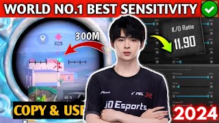 WORLD NO1 BEST SENSITIVITY 🥵 NOVA PARABOY 34 SENSITIVITY 2024  BGMI  PUBG MOBILE [upl. by Ainud742]