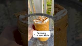 Pumpkin Overnight Oats 🎃  Cozy Fall Breakfast Idea [upl. by Rotciv]