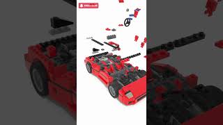 Lego Ferrari F40 10248 lego speedbuild animation legominifigures afol [upl. by Takken712]