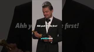 Leonardo DiCaprio On Winning 1st Oscar 😂 shorts youtubeshorts leonardodicaprio oscar [upl. by Melisenda831]