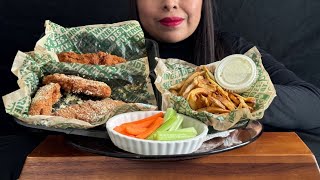 Asmr Cheesy Wingstop Hot Honey Rub and Garlic Parmesan Tenders Seasoned Fries Mukbang No Talking [upl. by Sugden]