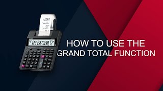 Printing Calculator  How To Use The Grand Total Function [upl. by Ophelie]