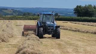 Small Hay bales 2022 with Ford New Holland 7840 Sperry New Holland Hayliner 370 and Browns flat 8 [upl. by Harifaz]