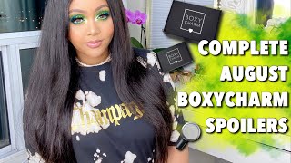 COMPLETE AUGUST 2020 BOXYCHARM SPOILERS BASE amp PREMIUM🤭  BOXYPOPUP SPOILERS amp DATES🔥 [upl. by Ellenyl]