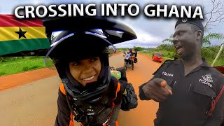 Easy Ghana Border Crossing and Friendly Checkpoints s3ep23border ghana africa ktm overlander [upl. by Buine]