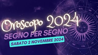 Scopri il Tuo Destino Astrale per il 2 novembre 2024 [upl. by Aihsened]