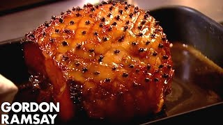 CHRISTMAS RECIPE Honey Glazed Ham With Pear amp Saffron Chutney [upl. by Jaddan]