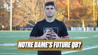 EXCLUSIVE footage of Notre Dame QB commit Blake Hebert  Player comparisons analysis more [upl. by Nerty]