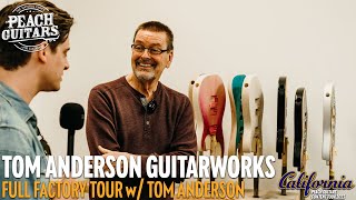 Peach Guitars Visit Tom Anderson Guitarworks  Full Factory Tour [upl. by Otnicaj]