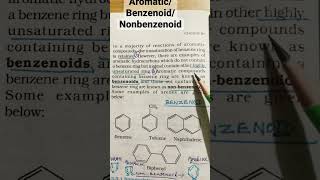 What are aromatic compoundswhat are Benzenoid and Nonbenzenoid compoundschemistrytutorcj [upl. by Ennoval]