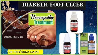 Diabetic foot Ulcer  HOMEOPATHY TREATMENT  burning gangrene drpriyankahomeopathy [upl. by Anahsed]