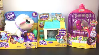 Little Live Pets Lil Mouse Mama Surprise Snowy Lamb Lil Bird Electronic Pets Unboxing amp Review [upl. by Morganstein]