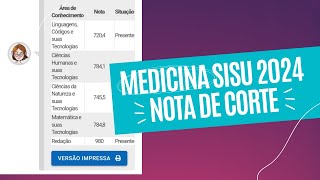 Medicina  SISU 2024  A nota de corte vai mudar [upl. by Weisbart]