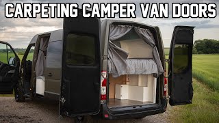 TRANSFORM VAN DOORS Carpet Lining Camper Van Doors [upl. by Atirrehs287]