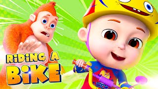 Riding A Bike Song And More Nursery Rhymes amp Kids Songs  Demu Gola  Baby Ronnie Rhymes [upl. by Melita]