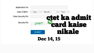 ctet ka admit card kaise nikale Dec 2024 ctet ctetadmitcard sachinacademy teaching ctet2024 [upl. by Fesoy175]