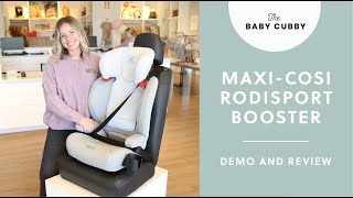 MaxiCosi RodiSport Booster Car Seat Review and Demo [upl. by Lubet]