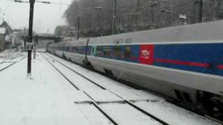 Arrivée dun TGV en gare de Mouchard [upl. by Rodgers168]