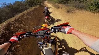 Cow Mountain Trail 1  Chasing a 7 year old on a dirt bike  March 2021 [upl. by Mehcanem693]