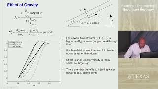 20 Reservoir Waterflooding Balhoff Gravity and capillary pressure in 1D displacements [upl. by Herbie]