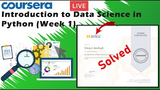 Introduction to Data Science in Python  Week 1  Coursera [upl. by Cordle]