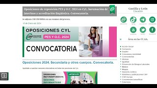 Tutorial para cumplimentar la solicitud de oposiciones PES y OC 2024 en CyL [upl. by Corneille87]