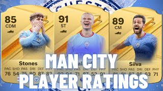 FIFA 24  MAN CITY PLAYER RATINGS EAFC 24 Ft Haaland KDB And Rodri [upl. by Staw]