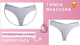 Tanga brasilera semi hilo fácil y rápido talla S a la Xl Paso a paso Aguja con Hilo [upl. by Liamaj]